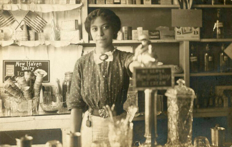 Anna Louise James at James Pharmacy in Connecticut, 1909-1911 