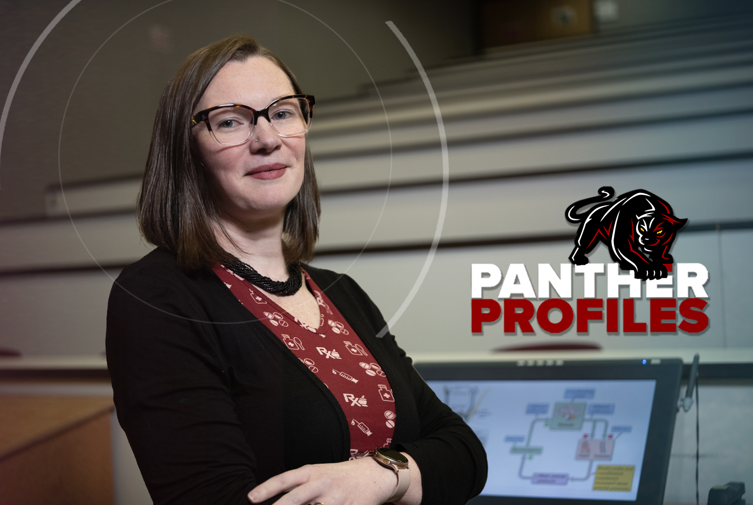 Dr. Nicole Shakerley in a Panther Profile frame