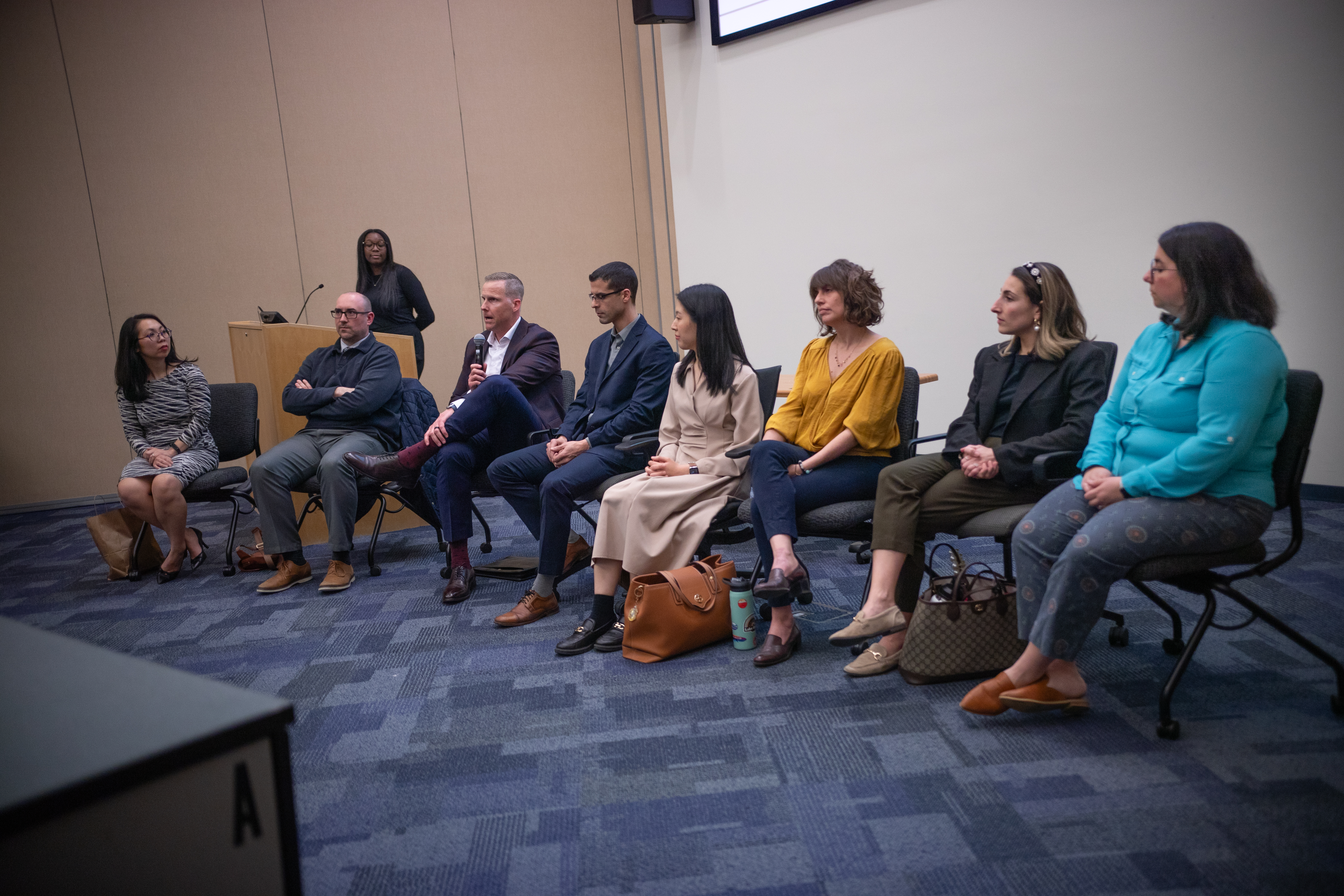 Specialty pharmacists participate in a panel discussion on March 15, 2024