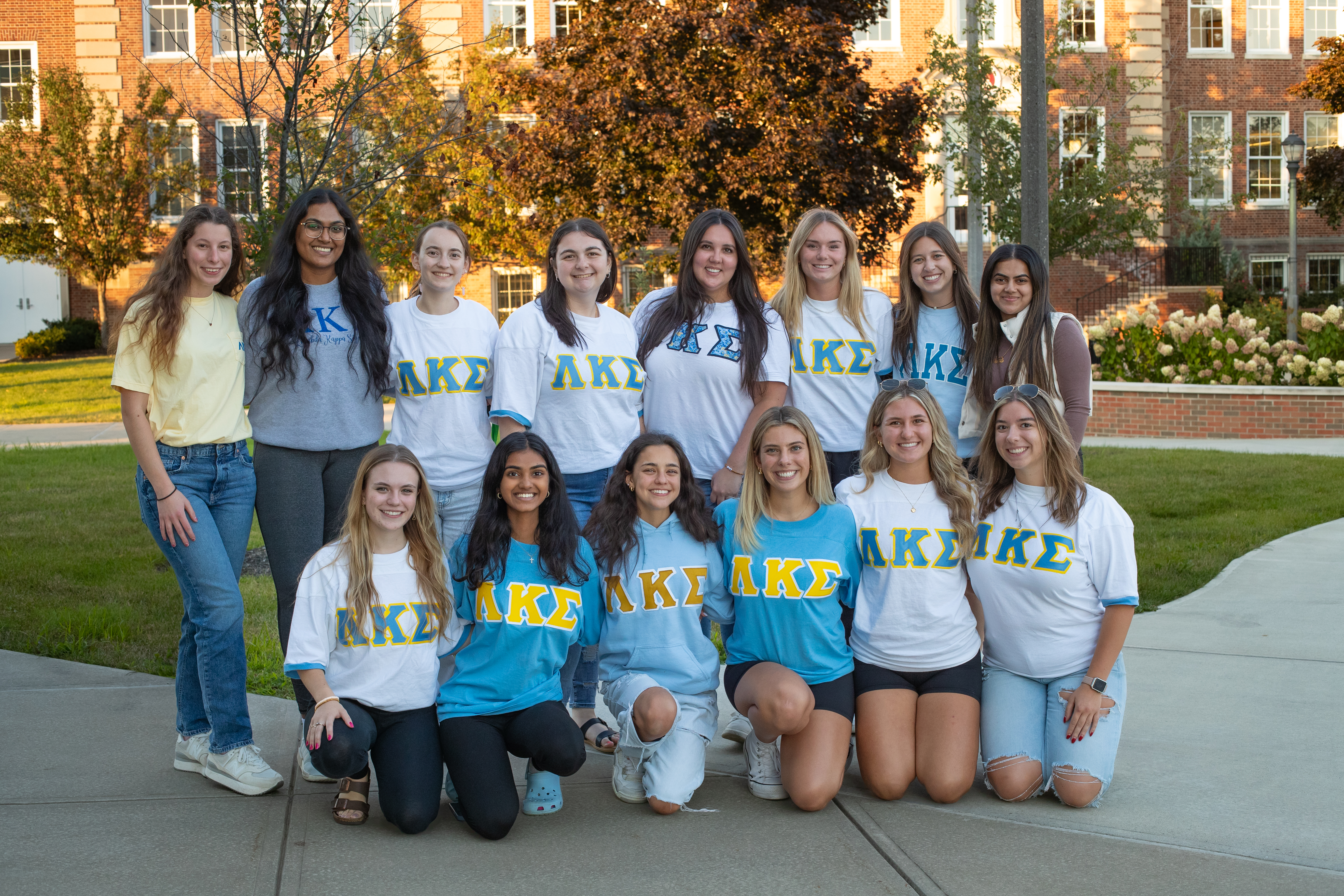 Members of Lambda Kappa Sigma, including executive boards from 2023 and 2024