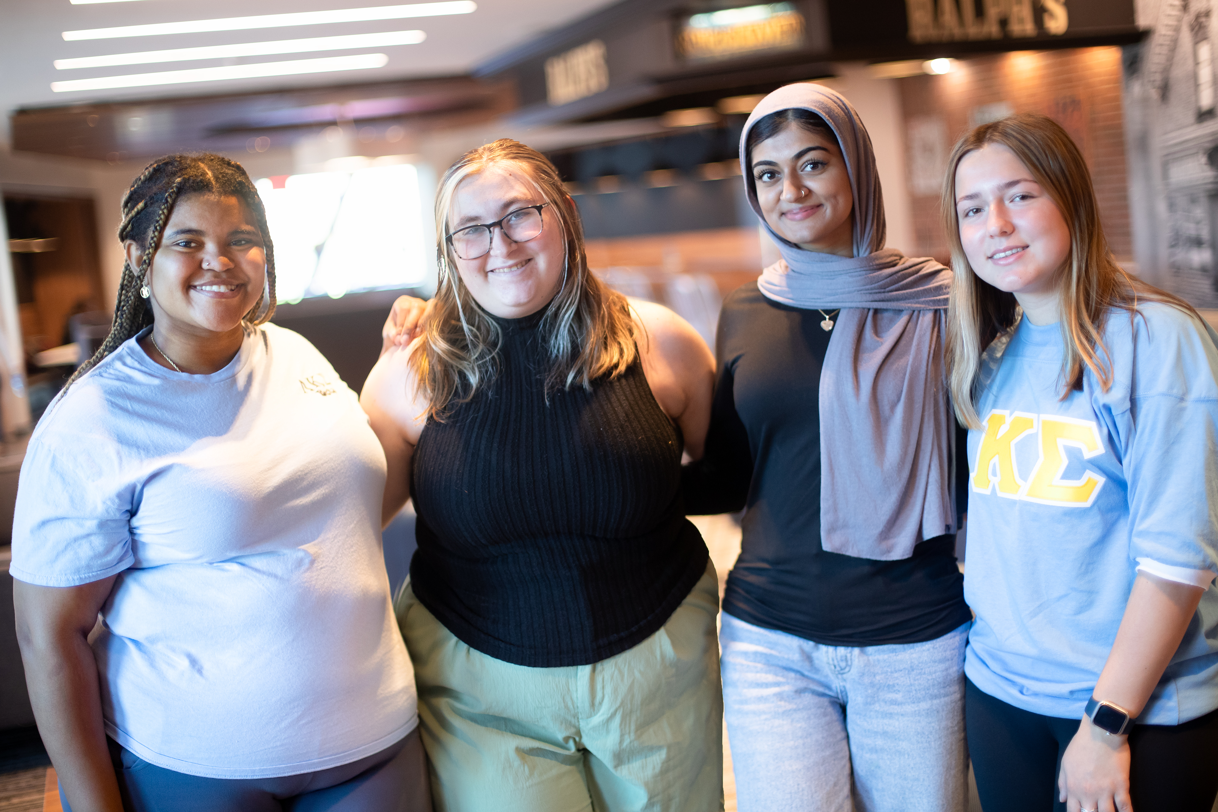 Kendall Sparrow, Chloe Robert, Memoona Javed and Angelina Reish, executive board members of Colleges Against Cancer