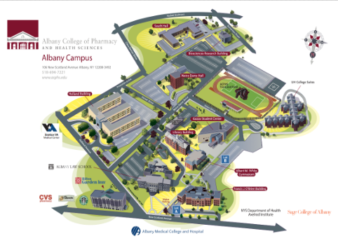 Campus Map | Albany College of Pharmacy and Health Sciences
